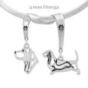 Basset Hound Luxury Necklace in Sterling Silver