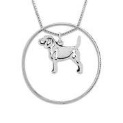 Beagle Necklace w/Paw Print Enhancer, Body