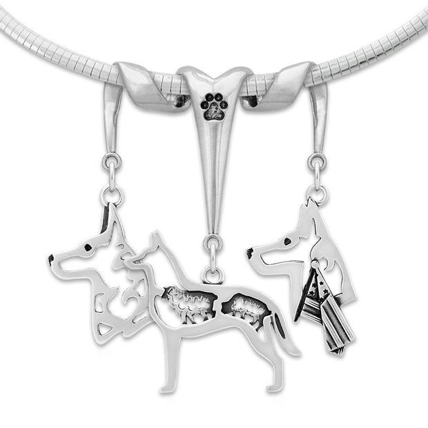 Luxury Belgian Malinois Necklace