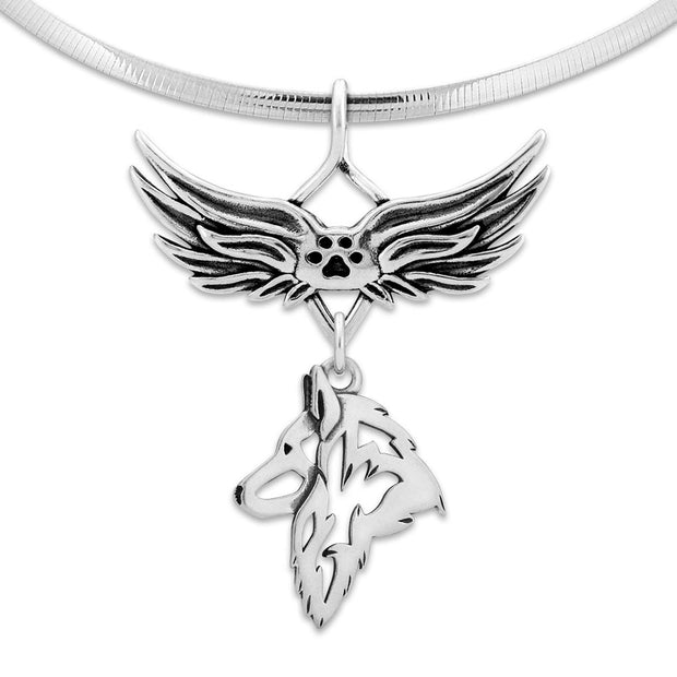 Belgian Tervuren Angel Wing Necklace