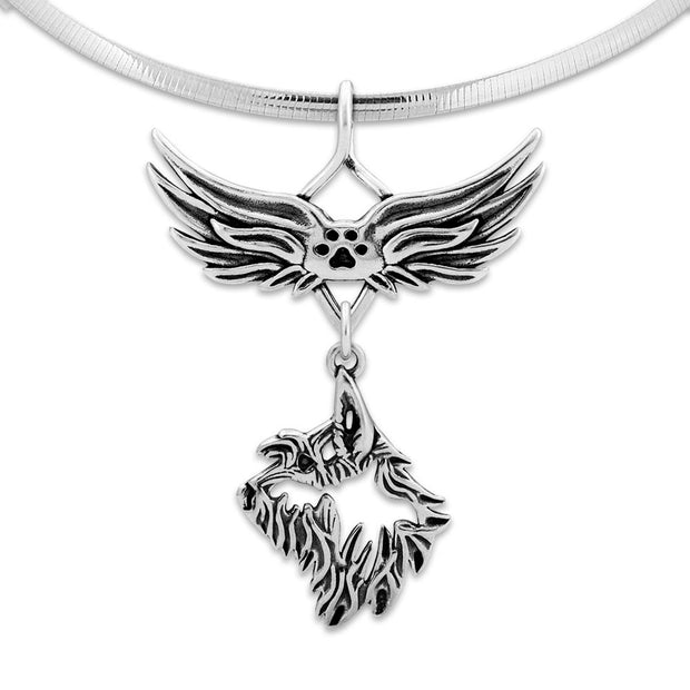 Berger Picard Memorial Necklace, Angel Wing Jewelry