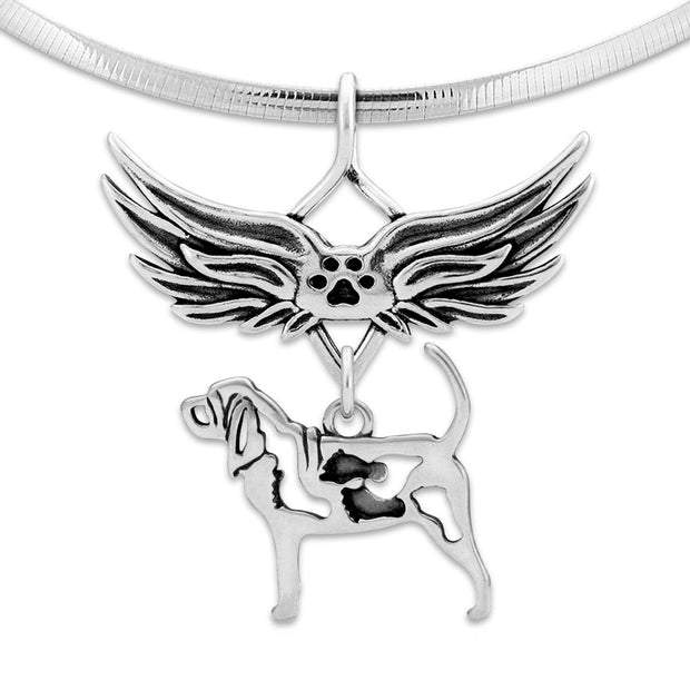 Bloodhound Memorial Pendant, Pet Loss Jewelry