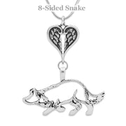 Border Collie Angel Pendant, Sterling Silver Personalized Memorial