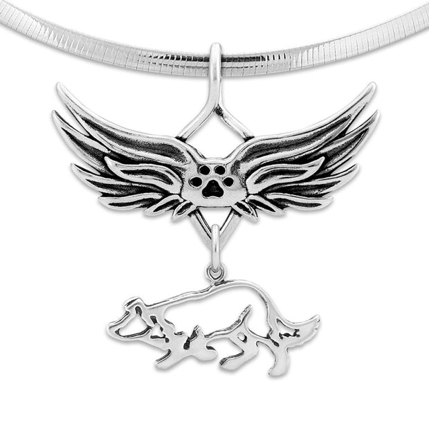 Border Collie Memorial Pendant, Pet Loss Jewelry