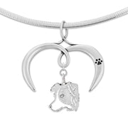 I Love My Border Collie Pendant Necklace