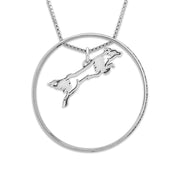 Sterling Silver Fly Like a Border Collie Necklace w/Paw Print Enhancer, Body