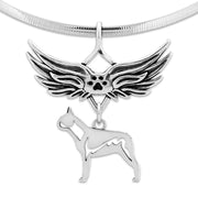 Boston Terrier Memorial Pendant, Pet Loss Jewelry