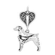 Brittany Angel Pendant, Sterling Silver Custom Memorial Keepsakes