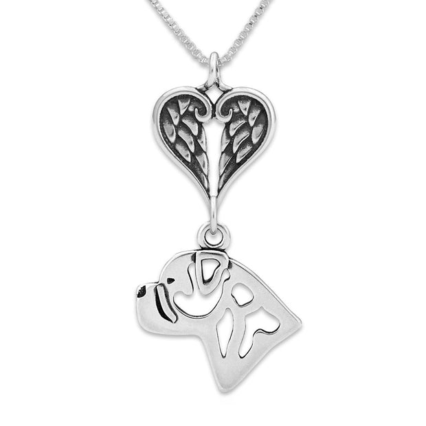 Personalized Bullmastiff Angel Necklace