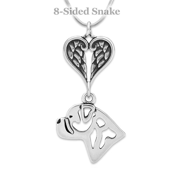 Personalized Bullmastiff Angel Necklace