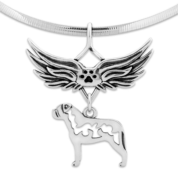 Bullmastiff Memorial Pendant, Pet Loss Jewelry