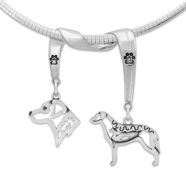 Chesapeake Bay Retriever Luxury Necklace in Sterling Silver