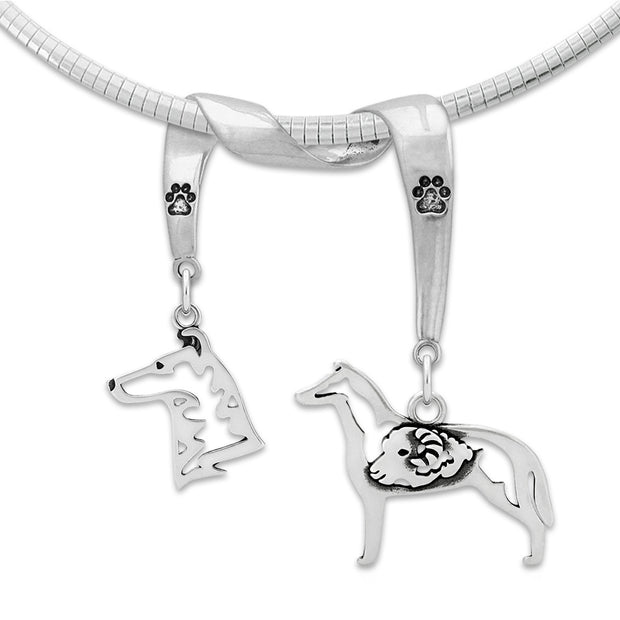 Sterling Silver Collie Necklace Gifts, Smooth Coat