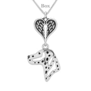 Dalmatian Angel Necklace, Personalized Sympathy Gifts