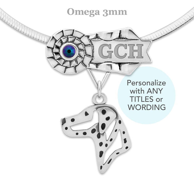 Dalmatian Best In Show Necklace & Jewelry, Custom Dog Title Gifts, Personalized Dog Title Jewelry