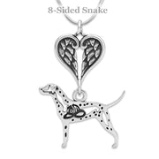 Dalmatian Angel Pendant, Sterling Silver Custom Memorial Keepsakes