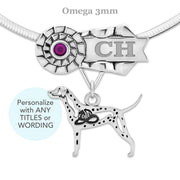 Custom Dalmatian Rosette Necklace, Grand Champion Jewelry