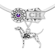 Custom Dalmatian Rosette Necklace, Grand Champion Jewelry