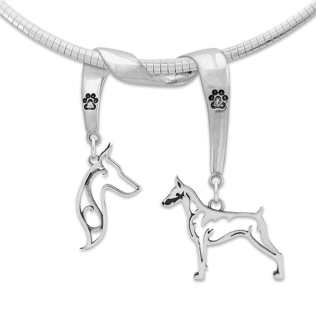 Sterling Silver Doberman Pinscher Necklace & Gifts