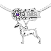 Best In Show Doberman Pinscher Necklace, Dog Show Grand Champion Jewelry