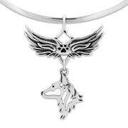 Dutch Shepherd Angel Wing Necklace