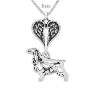 English Cocker Spaniel Angel Pendant, Memorial Keepsakes