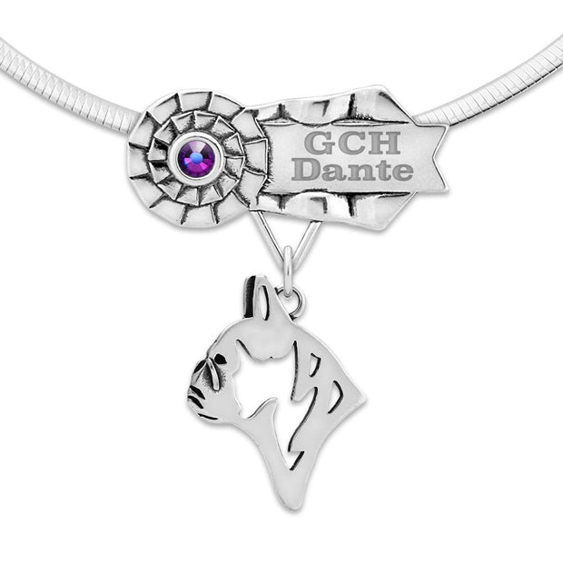 Personalized Best In Show French Bulldog Necklace, GCH Jewelry