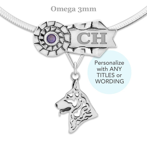 Personalized Best In Show German Shepherd Dog Necklace, CT Jewelry