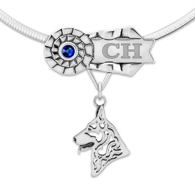 Personalized Best In Show German Shepherd Dog Necklace, CT Jewelry