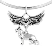 German Shepherd Memorial Pendant, Pet Loss Jewelry