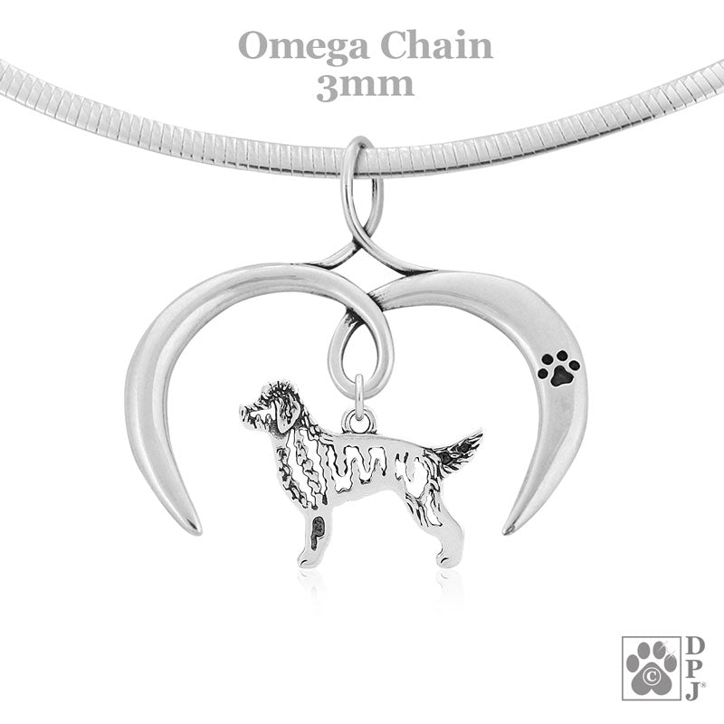 Sterling Silver Textured 3d Papillon Dog Pendant Charm Necklace