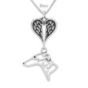 Personalized Greyhound Angel Necklace