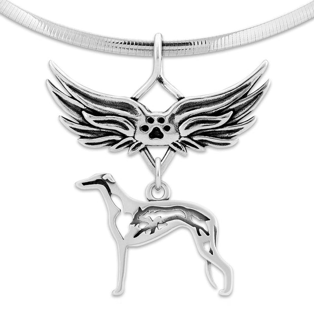 Greyhound Memorial Pendant, Pet Loss Jewelry