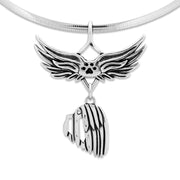 Havanese Memorial Necklace, Angel Wing Jewelry