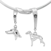 Italian Greyhound Luxury Necklace in Sterling Silver