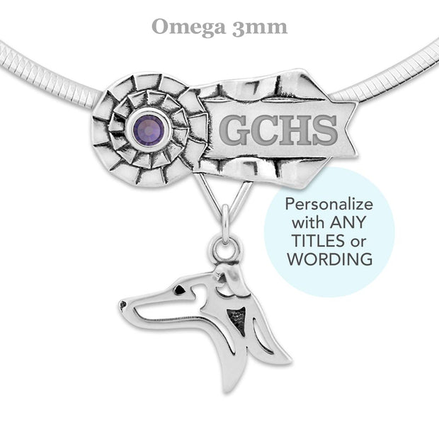 Personalized Best In Show Italian Greyhound Necklace, FCAT Jewelry