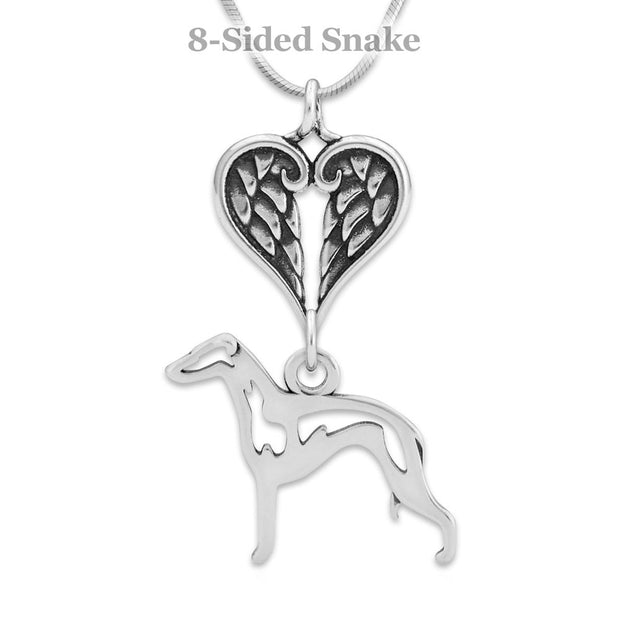 Italian Greyhound Angel Pendant, Custom Memorial Keepsakes