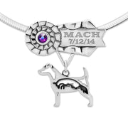 Jack Russell Terrier Customized Rosette Necklace, RATM Jewelry