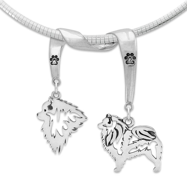 Keeshond Luxury Necklace in Sterling Silver