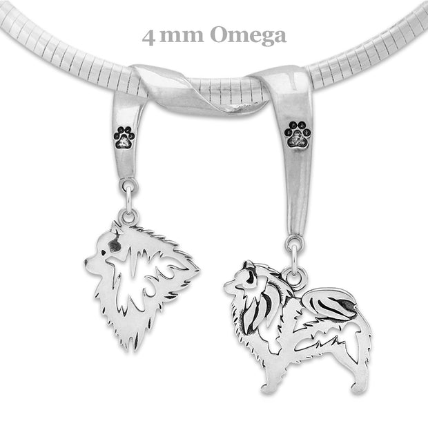 Keeshond Luxury Necklace in Sterling Silver