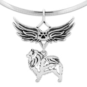 Keeshond Memorial Pendant, Pet Loss Jewelry