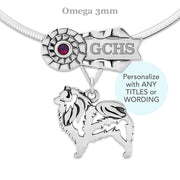 Custom Keeshond Rosette Necklace, Grand Champion Jewelry