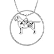 Labrador Retriever Necklace w/Paw Print Enhancer, Body