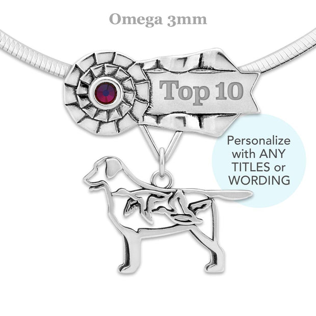 Personalized Best In Show Labrador Retriever Necklace,  MACH Jewelry