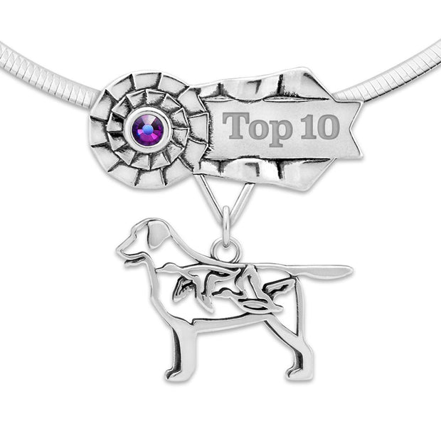 Personalized Best In Show Labrador Retriever Necklace,  MACH Jewelry