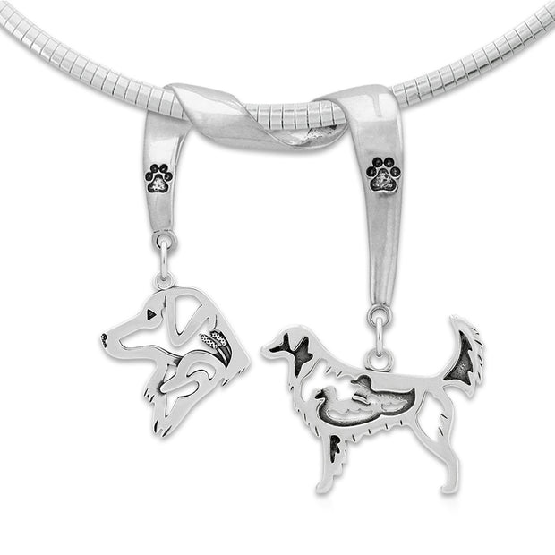 Nova Scotia Duck Tolling Retriever Luxury Necklace in Sterling Silver