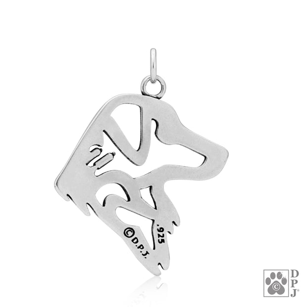 Dazzling Paws Sterling Silver Papillon Head Necklace