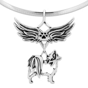 Papillon Memorial Pendant, Pet Loss Jewelry