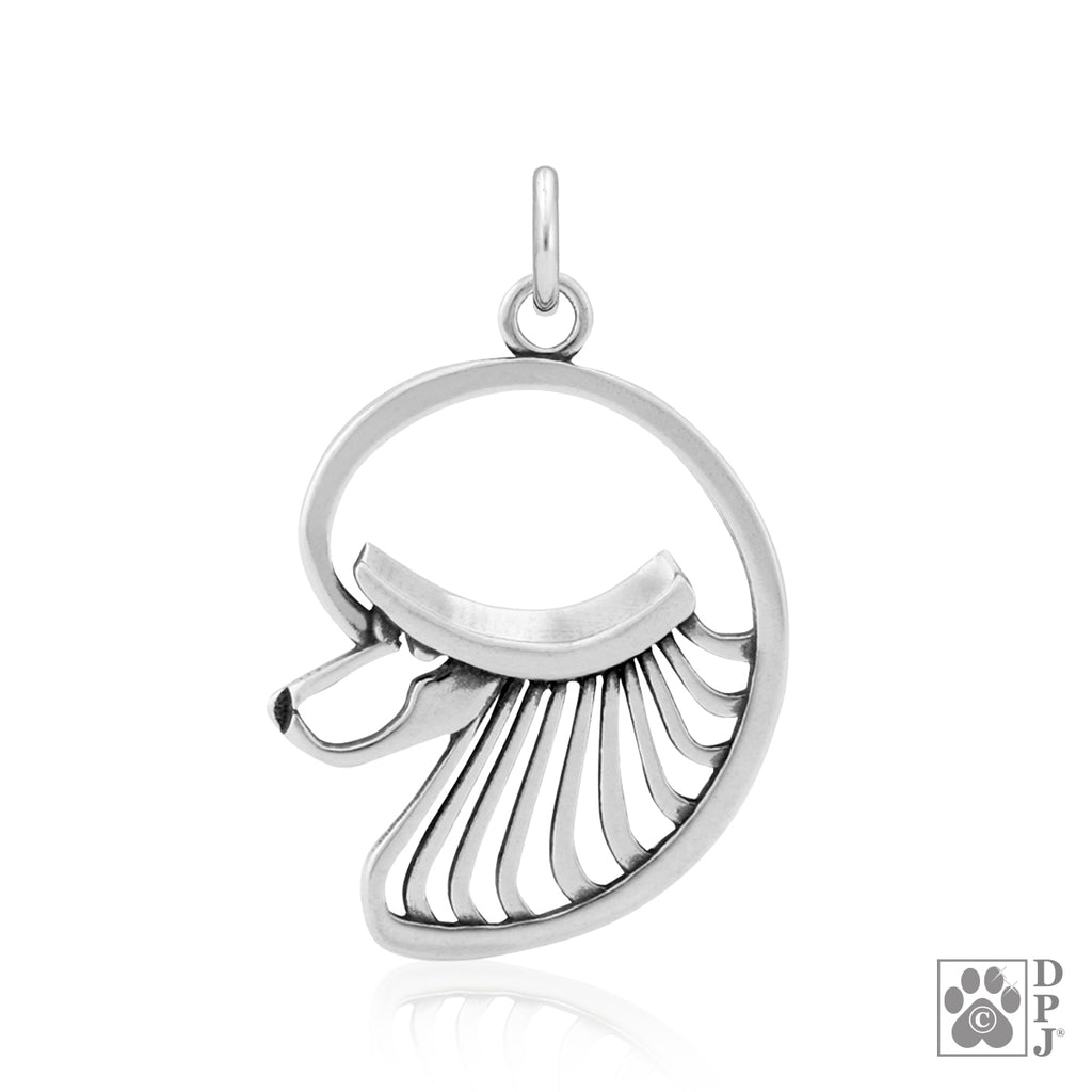 Sterling Silver .925 Almond Shaped White Shell Pendant
