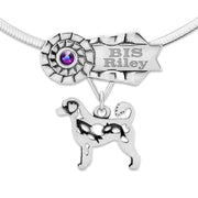 Best In Show Portuguese Water Dog Necklace, Dog Show Grand Champion Jewelry